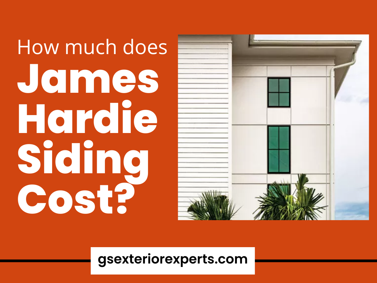 Building with white James Hardie Board Artisan Siding and blog title on the left