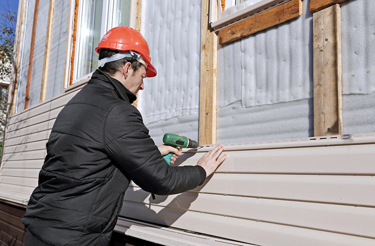 House exterior with beige siding