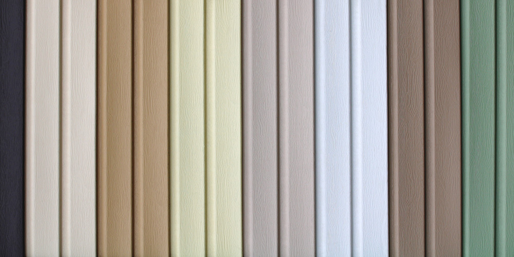 Samples of vinyl siding colors