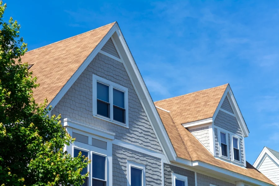 Classic style family house with gable end siding