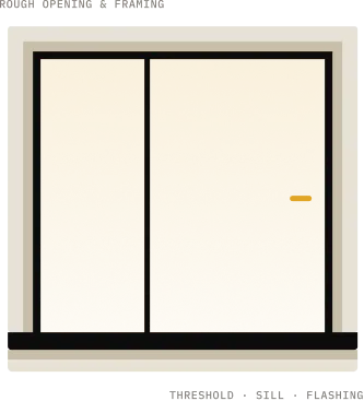 Door opening graphic.